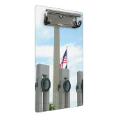 Washington Monument und WWII Memorial in DC Mini Klemmbrett (Schrägansicht)