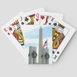 Washington Monument und WWII Memorial in DC Spielkarten