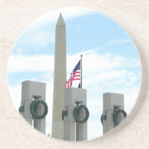 Washington Monument und WWII Memorial in DC Untersetzer