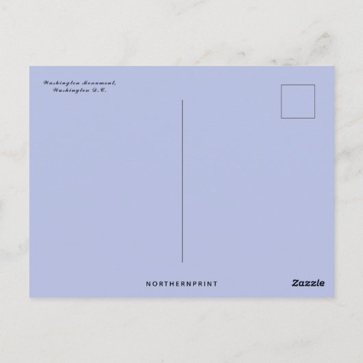 Washington Monument Washington D.C. Postkarte (Rückseite)