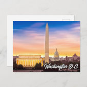 Washington Monument, Washington, D.C., USA Postkarte (Vorne/Hinten)