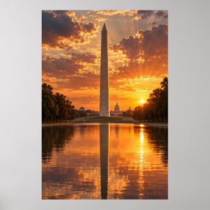 Washington Monument Washington DC Kinografischer S Poster