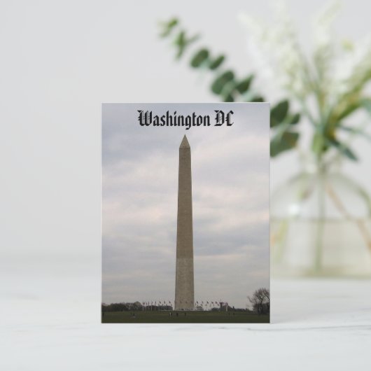 Washington Monument, Washington DC Postkarte (Stehend Vorderseite)