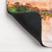 Washington Monument Wasserfarbe bei Sonnenuntergan Mousepad (Ecke)