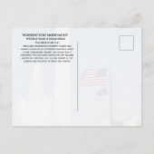 Washington Monument, WW II Denkmal, Feiern Sie 250 Postkarte (Rückseite)