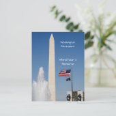 Washington Monument, WW II Denkmal, Feiern Sie 250 Postkarte (Stehend Vorderseite)