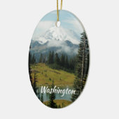 Washington Mount Rainier Holiday Keramik Ornament (Links)