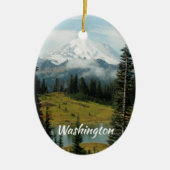Washington Mount Rainier Holiday Keramik Ornament (Vorne)