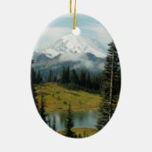 Washington Mount Rainier Holiday Keramik Ornament (Hinten)
