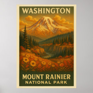 Washington Mount Rainier Nationalpark 02 Poster