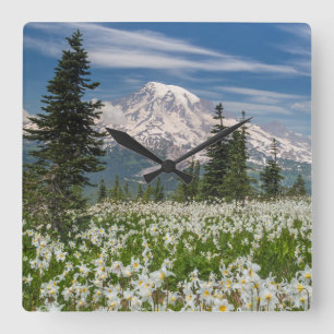 Washington, Mount Rainier Nationalpark 1 Quadratische Wanduhr