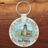 Washington Muscheln Lighthouse Schlüsselanhänger (Vorderseite)
