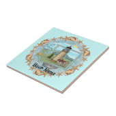 Washington Muscheln Lighthouse Tile Fliese (Seite)