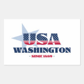 Washington My Zuhause Staaten-Aufkleber Rechteckiger Aufkleber (Vorderseite)