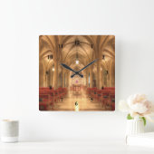Washington National Cathedral Bethlehem Kapelle Quadratische Wanduhr (Zuhause)