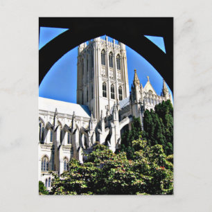 Washington National Cathedral durch Torbogen Postkarte