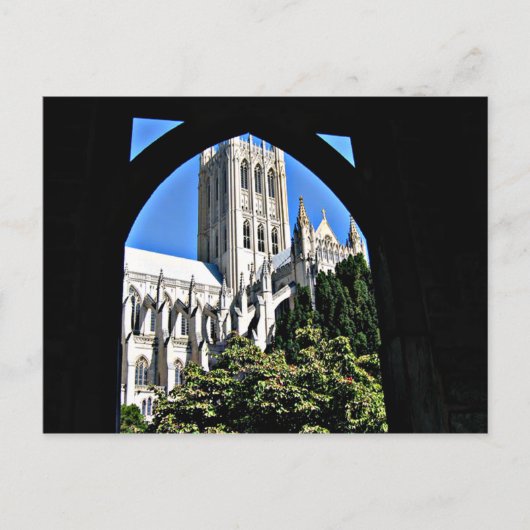 Washington National Cathedral Through Archway Postkarte (Vorderseite)
