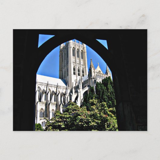 Washington National Cathedral Through Archway Postkarte (Vorderseite)