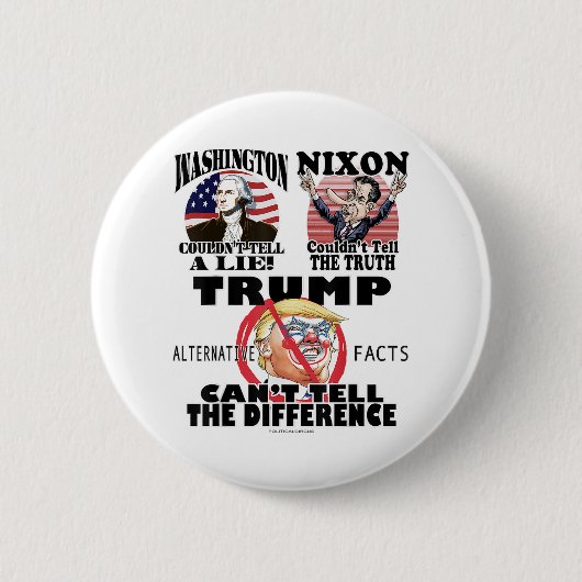 Washington Nixon Dump Trump Liar Button (Vorderseite)