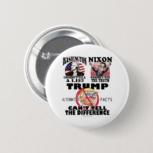 Washington Nixon Dump Trump Liar Button (Vorne & Hinten)