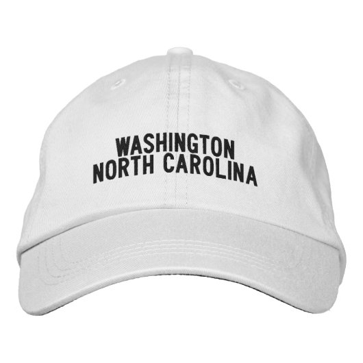 Washington North Carolina Hat Bestickte Baseballkappe (Vorderseite)