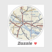 Washington North Carolina Map Aufkleber (Blatt)