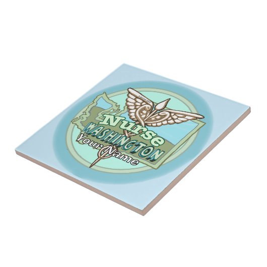 Washington Nurse Caduceus Fliese (Seite)