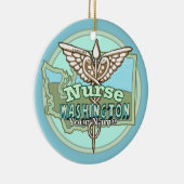 Washington Nurse Caduceus Keramik Ornament (Rechts)