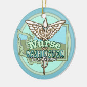 Washington Nurse Caduceus Keramik Ornament (Links)