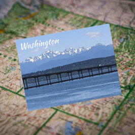 Washington Olympic Mountains and Hood Canal Travel Postkarte