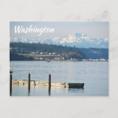 Washington Olympic Mountains View Travel Postkarte (Vorderseite)