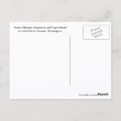 Washington Olympic Mountains View Travel Postkarte (Rückseite)