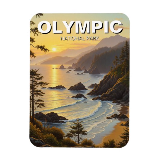 Washington olympic national park travel magnet (Vertikal)