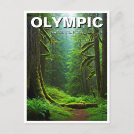 Washington olympischer Nationalpark mit Regenwald Postkarte