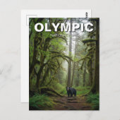 Washington olympischer Nationalpark mit Regenwald Postkarte (Vorne/Hinten)