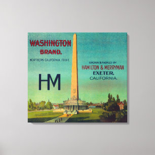 Washington orange LabelExeter, CA Leinwanddruck