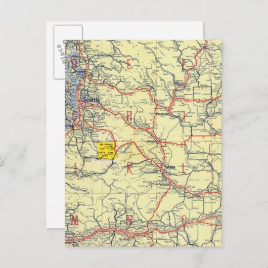 Washington, Oregon, Idaho Postkarte (Vorne/Hinten)