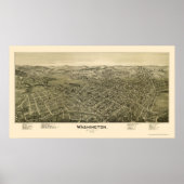 Washington, PA Panoramic Map - 1897 Poster (Vorne)