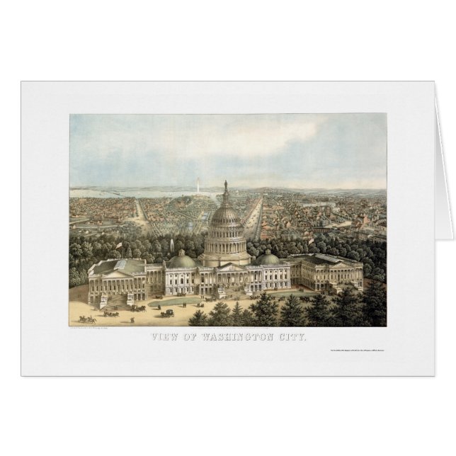Washington, panoramische Karte DCs - 1857 (Vorderseite (Horizontal))