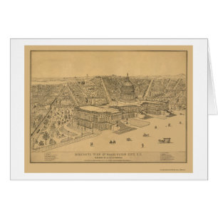 Washington, panoramische Karte DCs - 1872