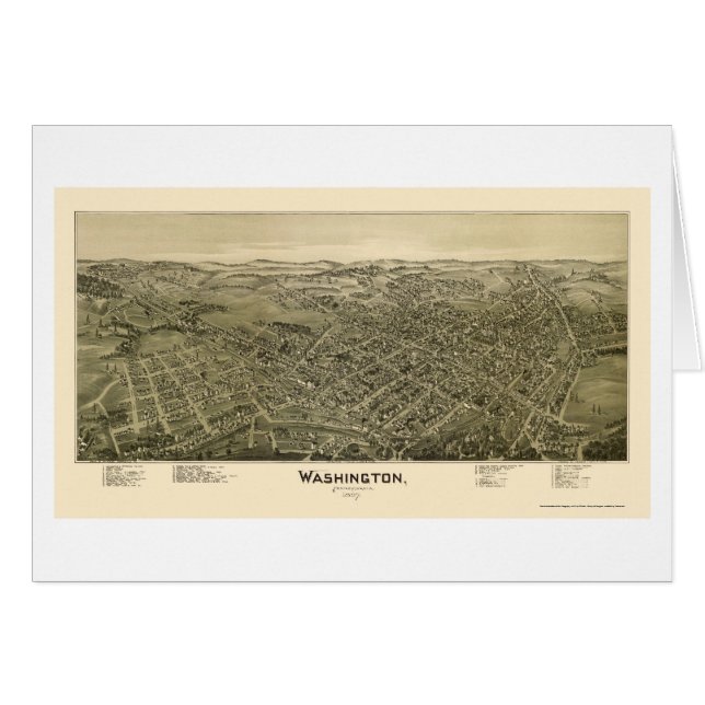 Washington, panoramische Karte PAs - 1897 (Vorderseite (Horizontal))