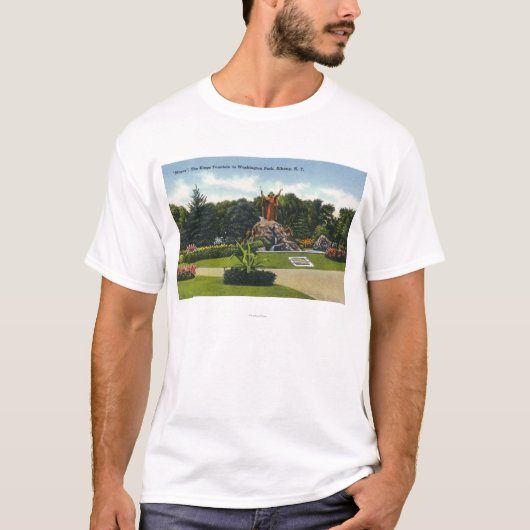 Washington-Park-Ansicht der Könige Fountain, T-Shirt (Vorderseite)