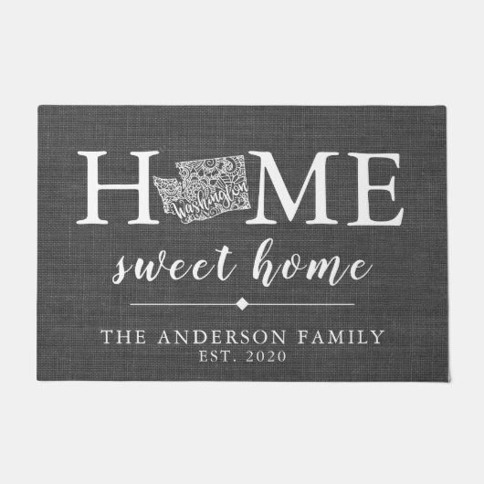 WASHINGTON Personalisiert Staat Fußmatte (Vorderseite)