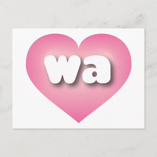 Washington pink fade heart - I Liebe war Postkarte (Vorderseite)