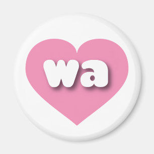 Washington Pink Heart - I Liebe wa Magnet
