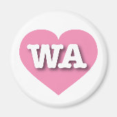 Washington Pink Heart - I Liebe WA Magnet (Vorne)