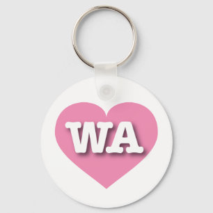 Washington Pink Heart - I Liebe WA Schlüsselanhänger