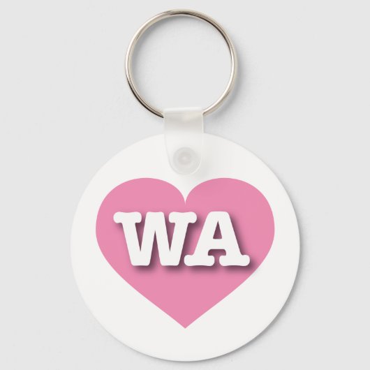 Washington Pink Heart - I Liebe WA Schlüsselanhänger (Vorderseite)