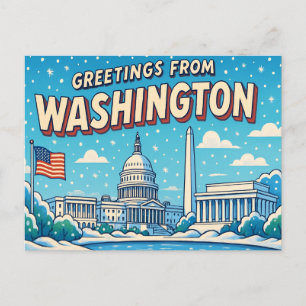 WASHINGTON Postcard Postkarte