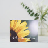 Washington Postcard Sunflower Template Postkarte (Stehend Vorderseite)